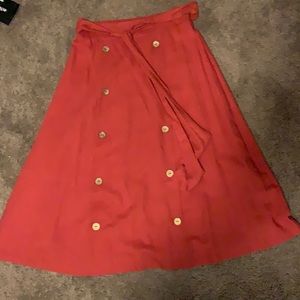 NWT sugarlips small a line coral skirt